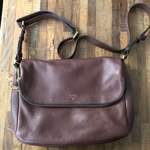 Fossil Women’s Brown Leather Messenger Bag